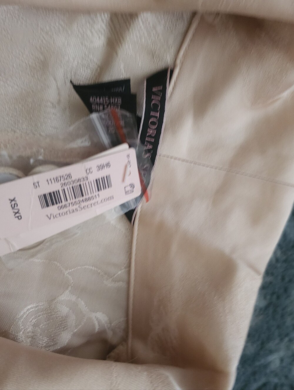 Victoria's Secret Pale Blush Double-Breasted Satin Blazer - Picture 3 of 5